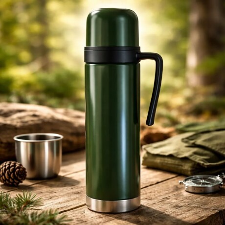 Termo en acero inoxidable de 750 ml Verde Militar