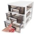 Organizador Plastico 3 Cajones Niveles Multiuso Baño Oficina Color Variante Blanco