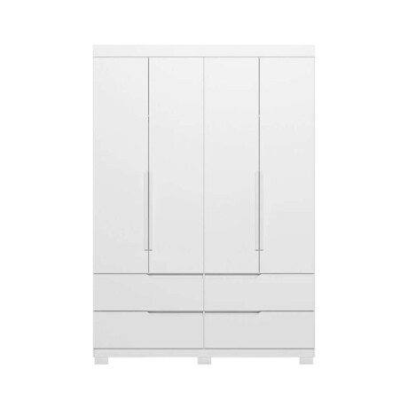 Ropero 4 puertas 4 cajones Doble Blanco