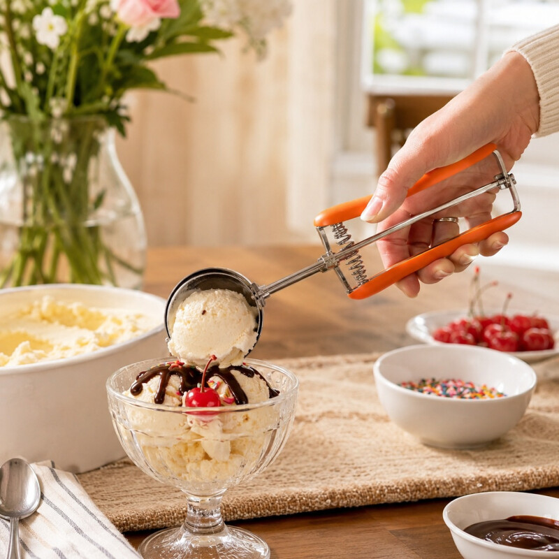 Cuchara para Servir Helado de Acero Inoxidable Cuchara para Servir Helado de Acero Inoxidable