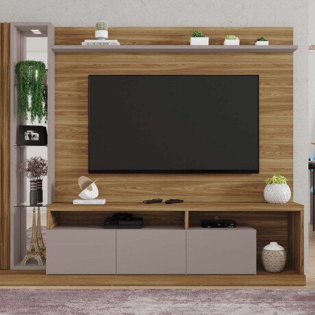 MODULAR PARA TV MDP MARRON CACAO MIEL