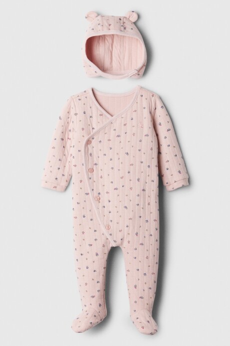 Set Astronautra Y Gorro Bebé Feather Pink