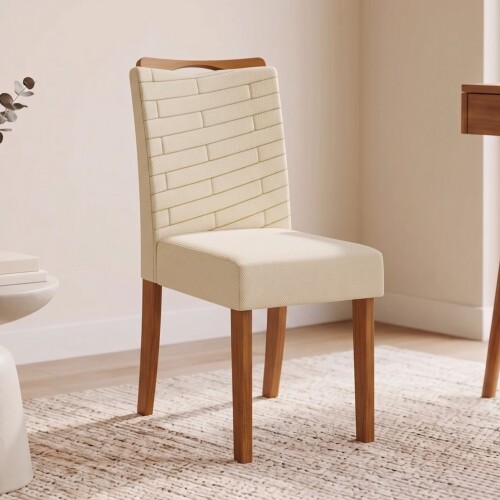 Silla Julia tapizada - Linea Milán Blanca