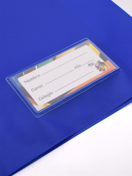 FORRO CUADERNO PVC AZUL