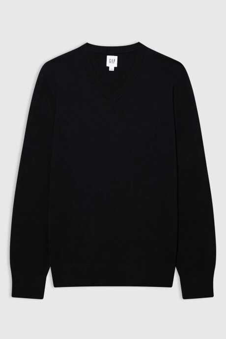 Buzo Algodòn Escote V Hombre Black