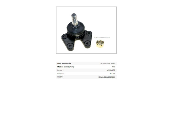 Rotula Del Kia Sportage 94-03 Der/Izq Rotula Del Kia Sportage 94-03 Der/Izq