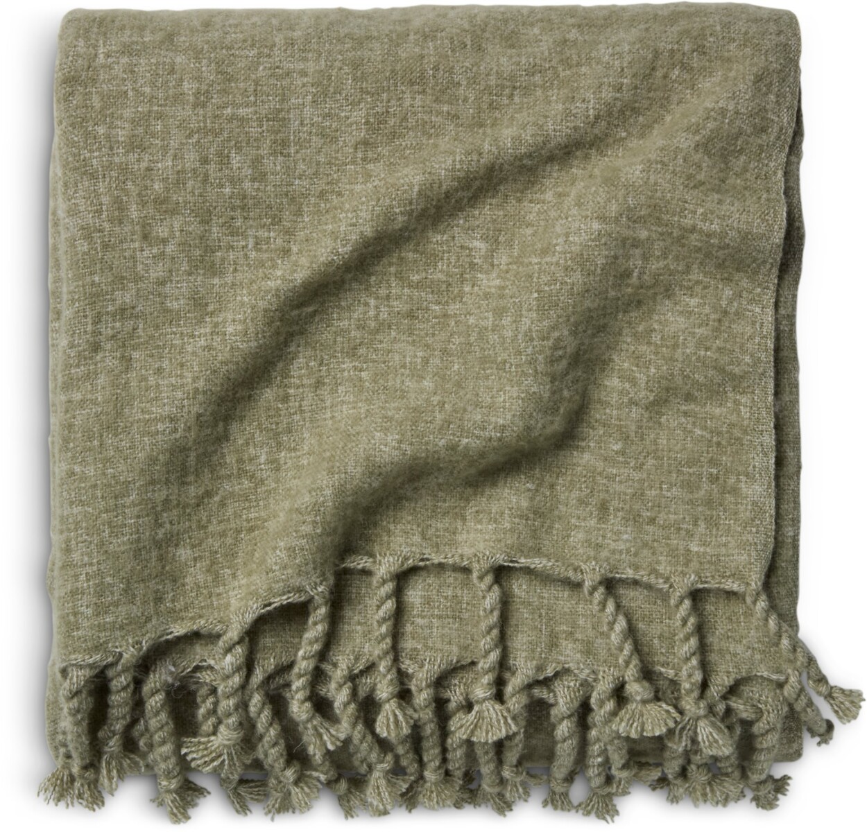 Manta throw REINFANN 130x170 verde lana mezcla 
