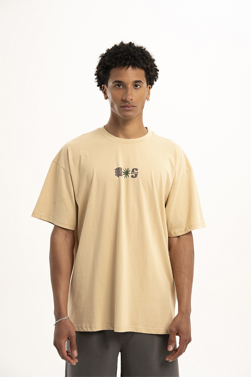 Remera Pulau Palmtree - Beige 