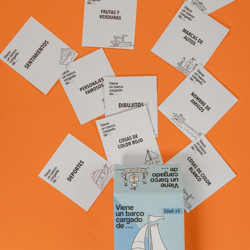 Juego de cartas Viene un barco cargado Juego de cartas Viene un barco cargado