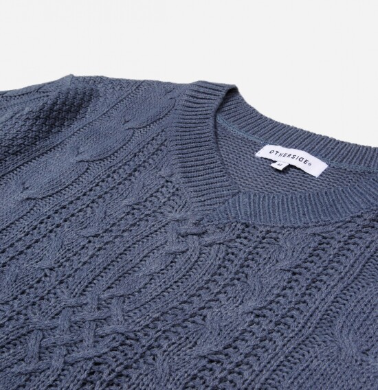 Sweater con estructuras AZUL MARINO
