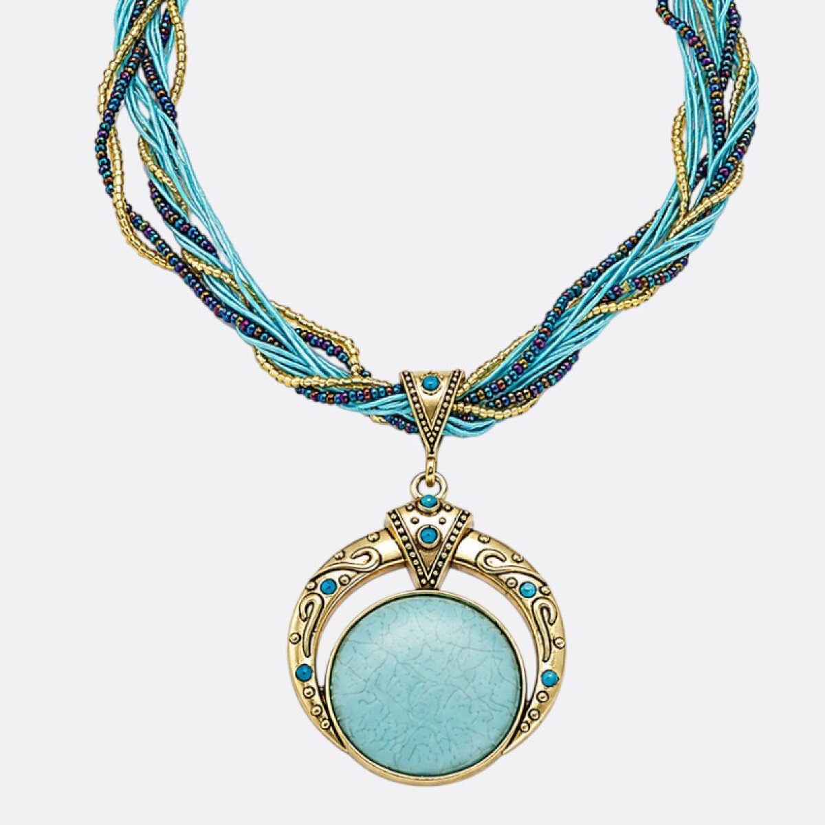 Collar Luna Mujer Varios Colores - Celeste 