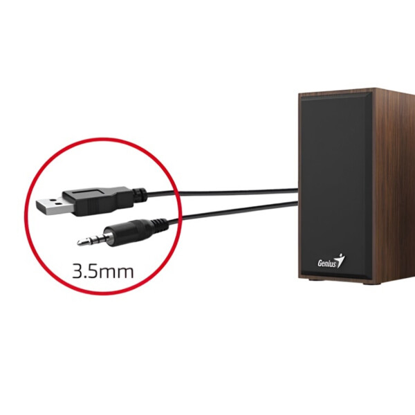 Parlante Genius Sp-hf180 6w Usb Madera PARLANTE GENIUS HF180 USB PAR268