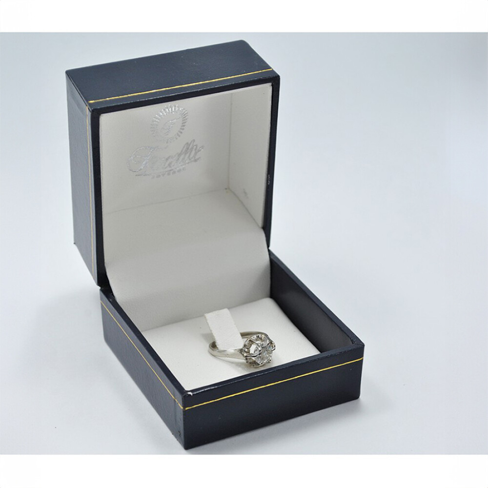 Anillo Solitario Platino Y Oro 18K Blanco Con Bte 1.07 Ct Anillo Solitario Platino Y Oro 18K Blanco Con Bte 1.07 Ct