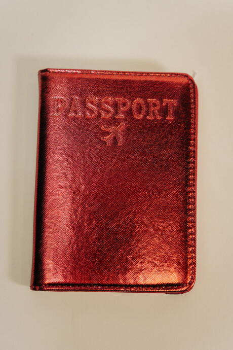 Porta Pasaporte 11120-1 Eco Cuero Rojo