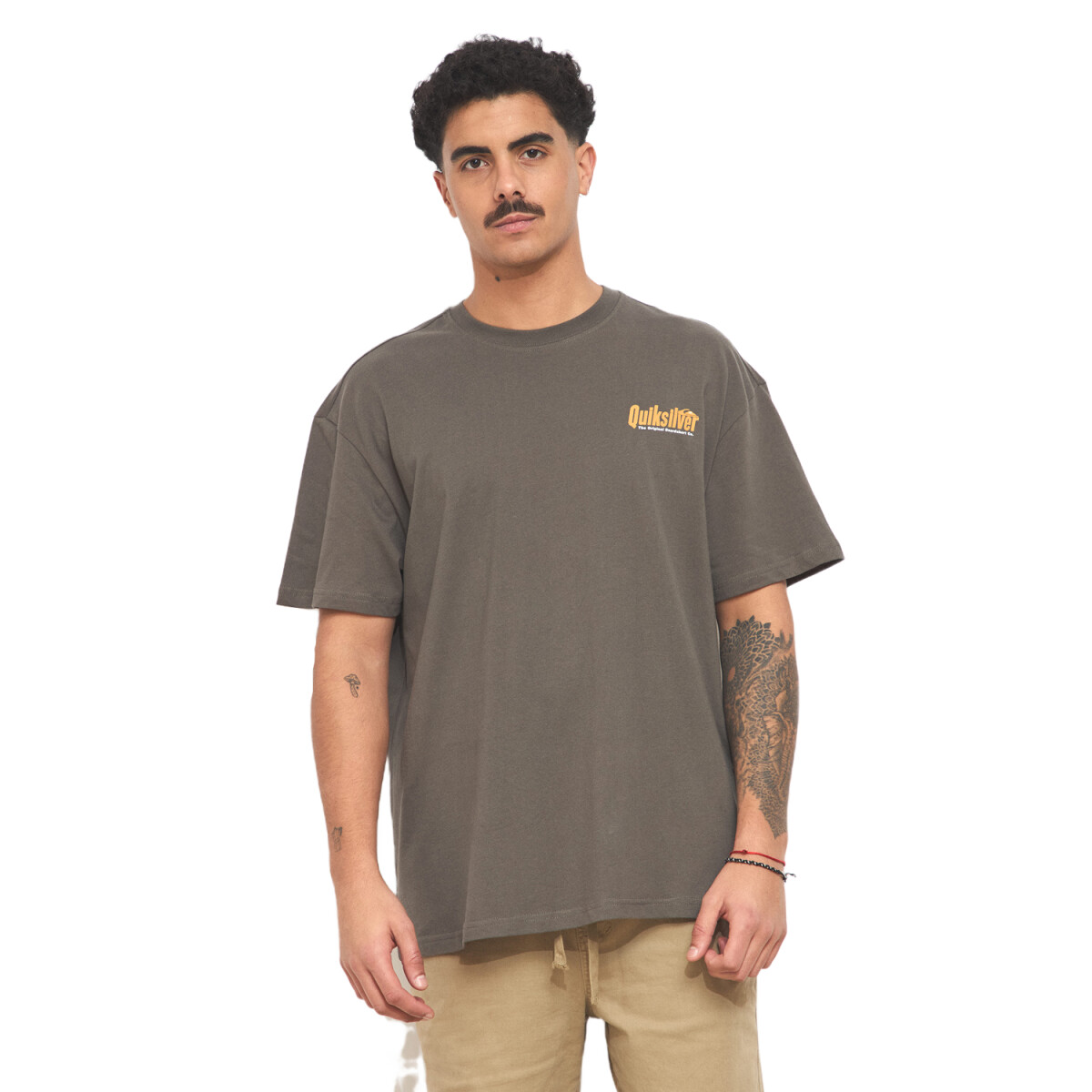 Remera Quiksilver Evo Postcard Fusion - Gris 