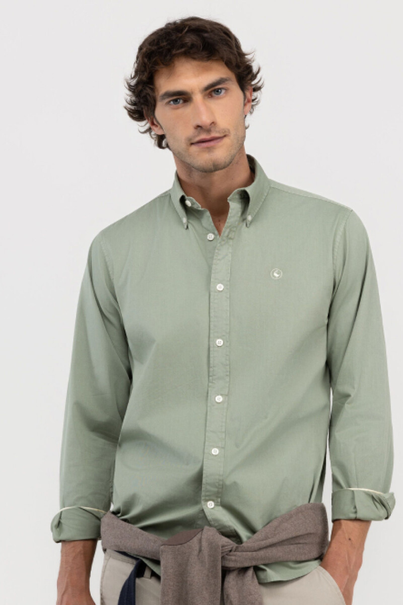 Camisa Garment Dyed Verde
