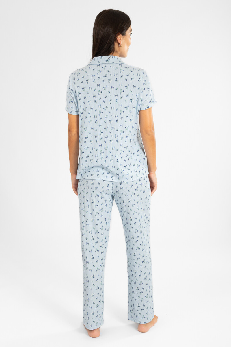 Pijama americano liberty mc Celeste