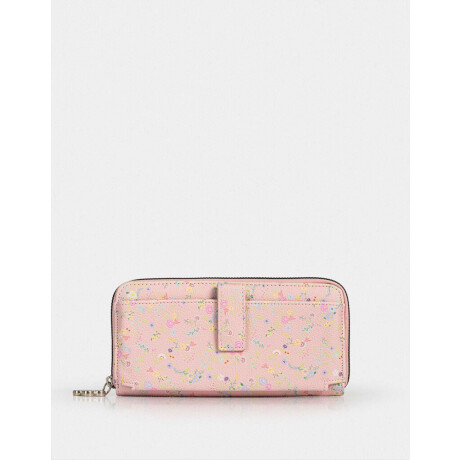 Billetera Fichero Crudo Estampado Flores