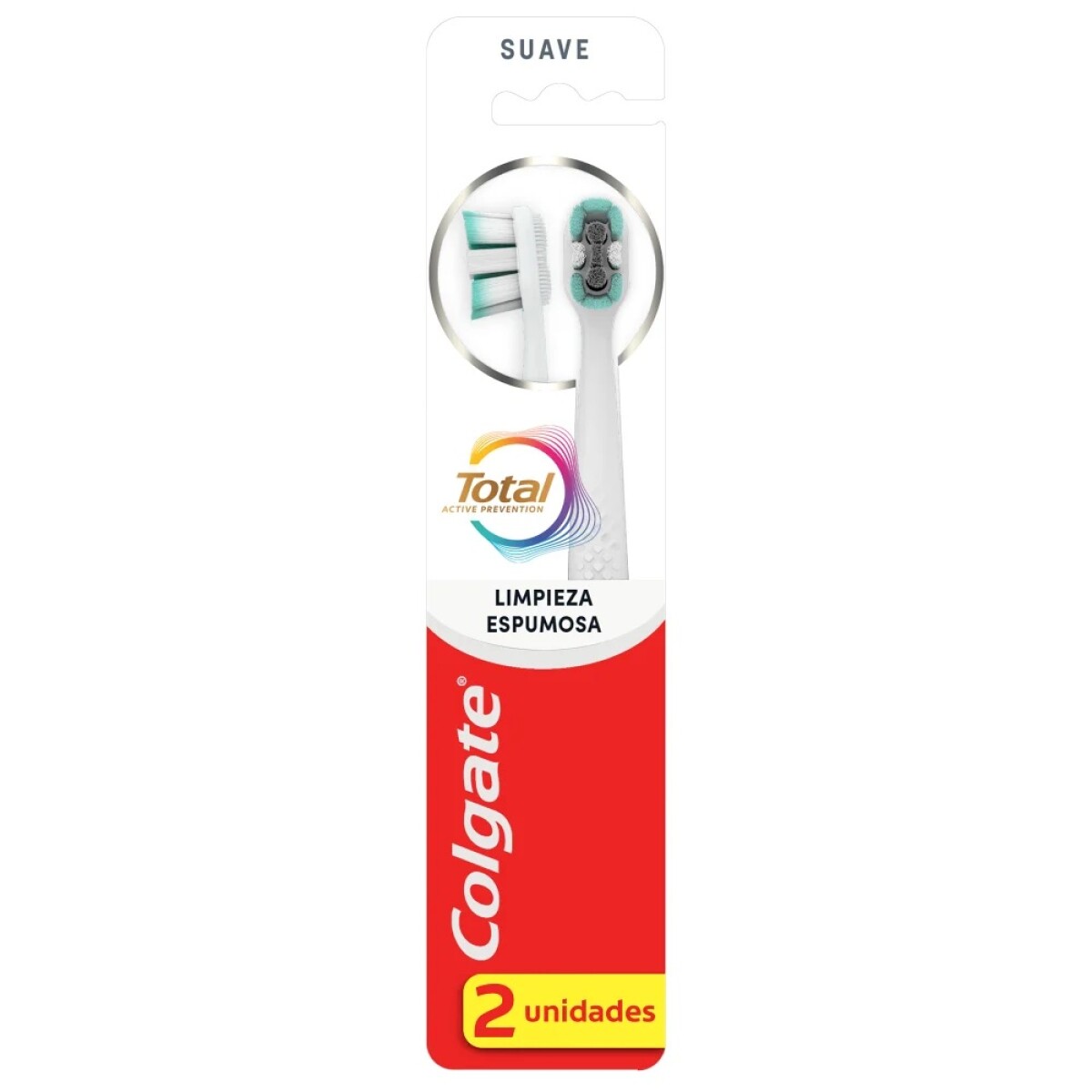 Cepillo De Dientes Colgate Total Limpieza Espumosa 2 Uds. 