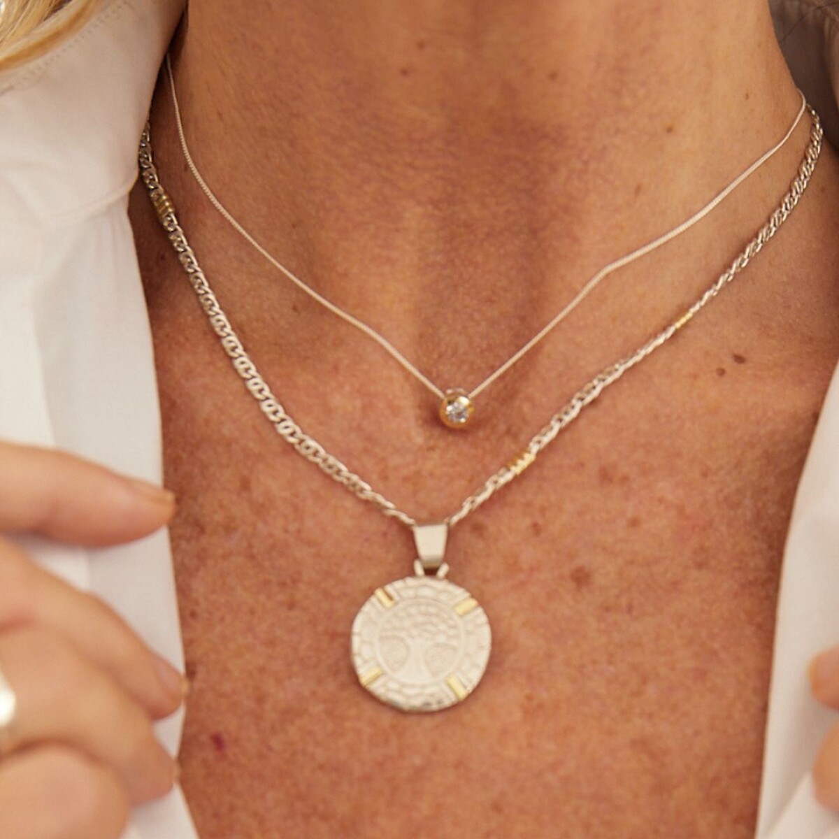 Cadena Viena - Plata y Oro 