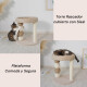 Rascador Para Gato Torre Con Felpa Forrado En Sisal Juego Beige