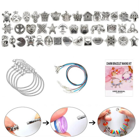 Set De Pulseras Y Colgantes En Metal 13pcs Set De Pulseras Y Colgantes En Metal 13pcs