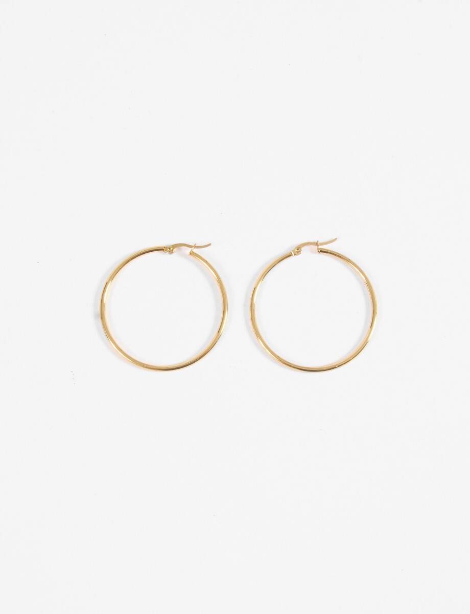 Aros acero extra large - dorado 