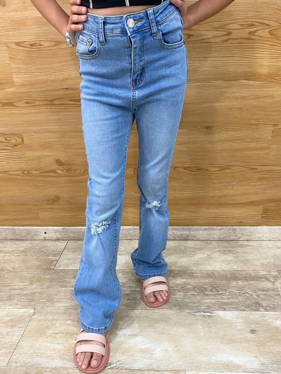 Jean Oxford Hands Up - Med Blue 