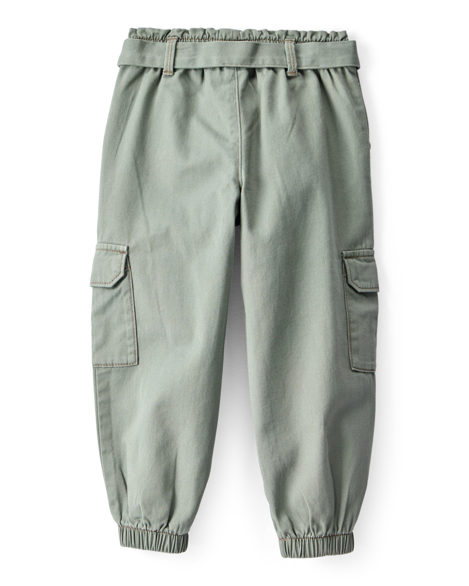 Pantalón cargo de algodón, verde Sin color