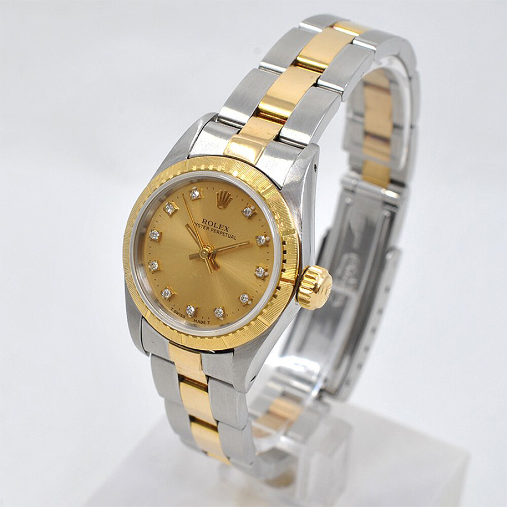 Rolex Lady Oyster Perpetual 67243 Año 1990. Acero, Oro Y Brillantes. 24 Mm Rolex Lady Oyster Perpetual 67243 Año 1990. Acero, Oro Y Brillantes. 24 Mm