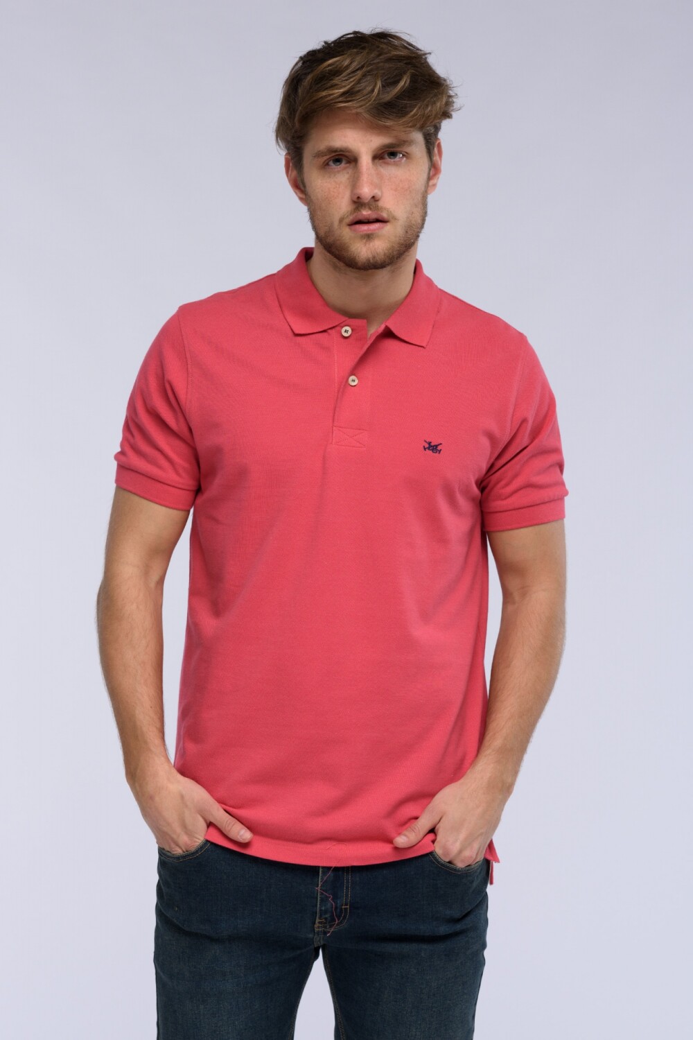 REMERA POLO PIQUE Coral