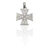 Dije Cruz Greca-Plata 925-Resina negra-CP3160 Sinpiedra