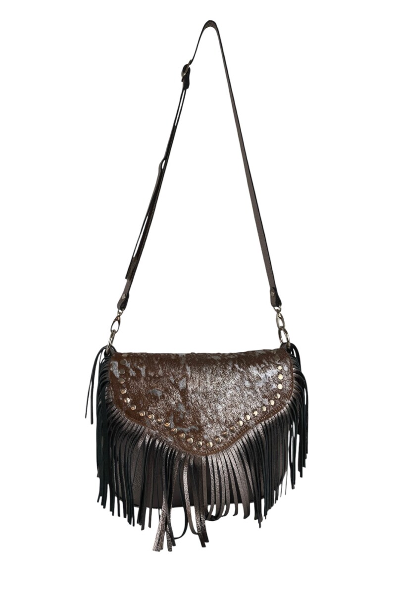 Cartera con solapa y flecos Cartera con solapa y flecos