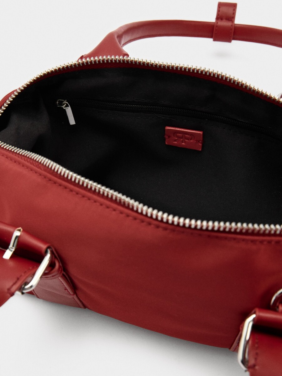 Bolso De Hombro Con Hebillas rojo