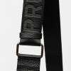 Bandolera The Circle En Cuero Graneado Negro