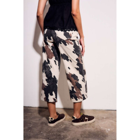 Jean Wide Leg Print Vaca Print