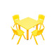 Pack Mesa Infantil Lumax Cuadrada + 4 Sillas Amarillo