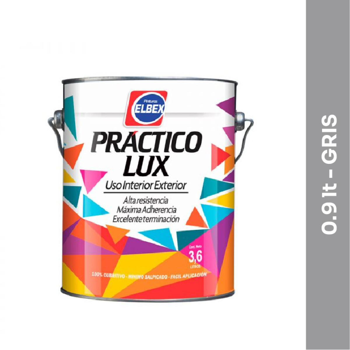 Esmalte Sintético Práctico Lux - Brillante - 0.9 lt - Gris 