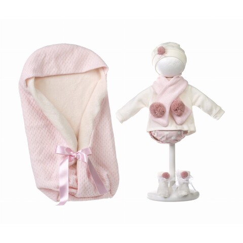 Ropa Muñeca Bebes Bebote Llorens 40 Cm Conjunto Abrigo Variante Modelo Vestido