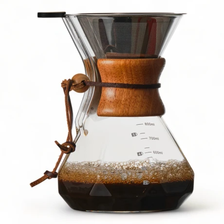 Cafetera Pour Over Borosilicato con Filtro de AC-inox 800ml Sin Color
