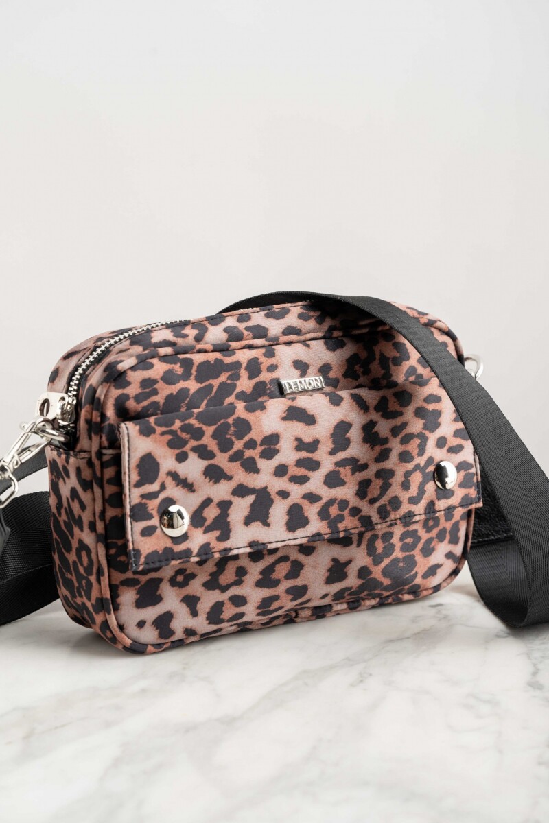 Cartera Animal Print Camel