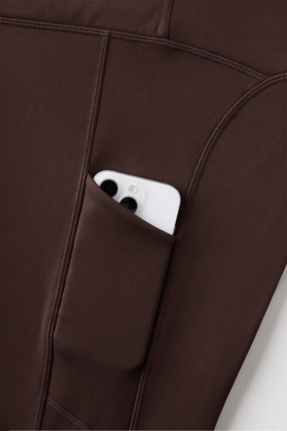 Leggings Cold Weather High-Waisted Pocket Mujer Cacao