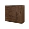Cómoda Zapatera Genova Plus 1 Puerta 4 Cajones Oscuro
