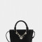 City Noche Cartera City Con Charms - Negro