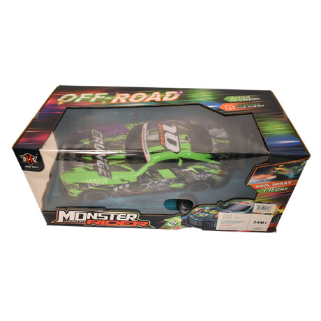Auto a Control Remoto Monster Deportivo 1:16 Luces A Pilas Amarillo/verde