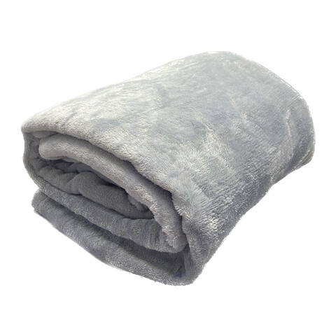 Frazada Flannel 2 Plazas Home Class 200 x 240 cm GRIS