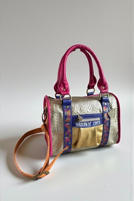 Cartera De Cuero INEA Dorada Multicolor Cartera De Cuero INEA Dorada Multicolor