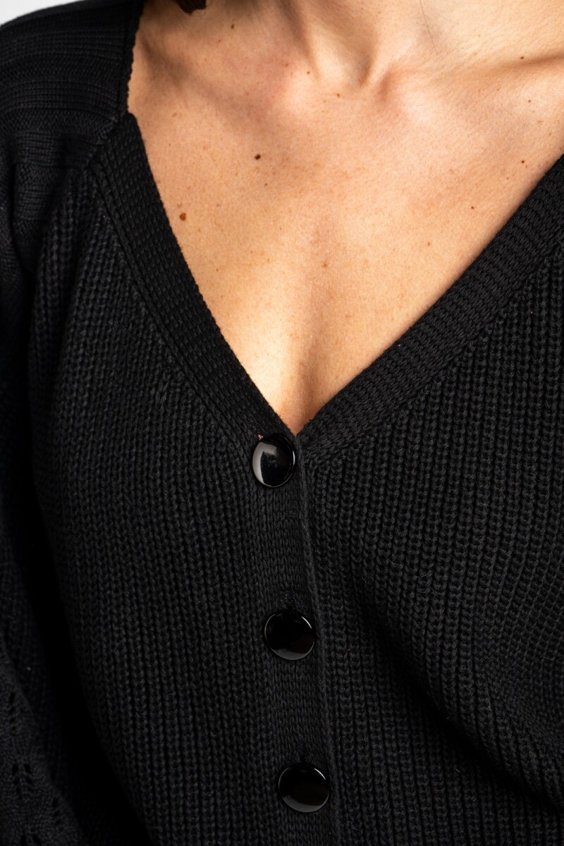 Cardigan Algodón Negro