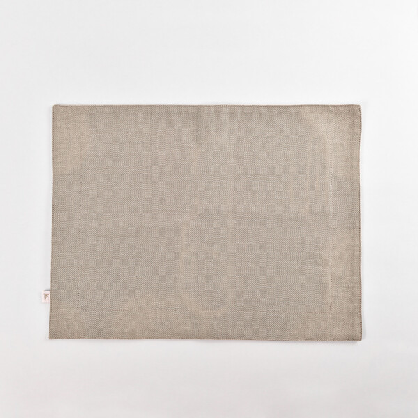 Individual Cretona Beige Doble Faz Unico
