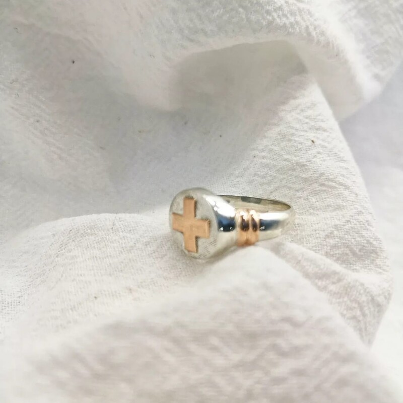 Anillo Profesión Enfermeria plata y oro Anillo Profesión Enfermeria plata y oro